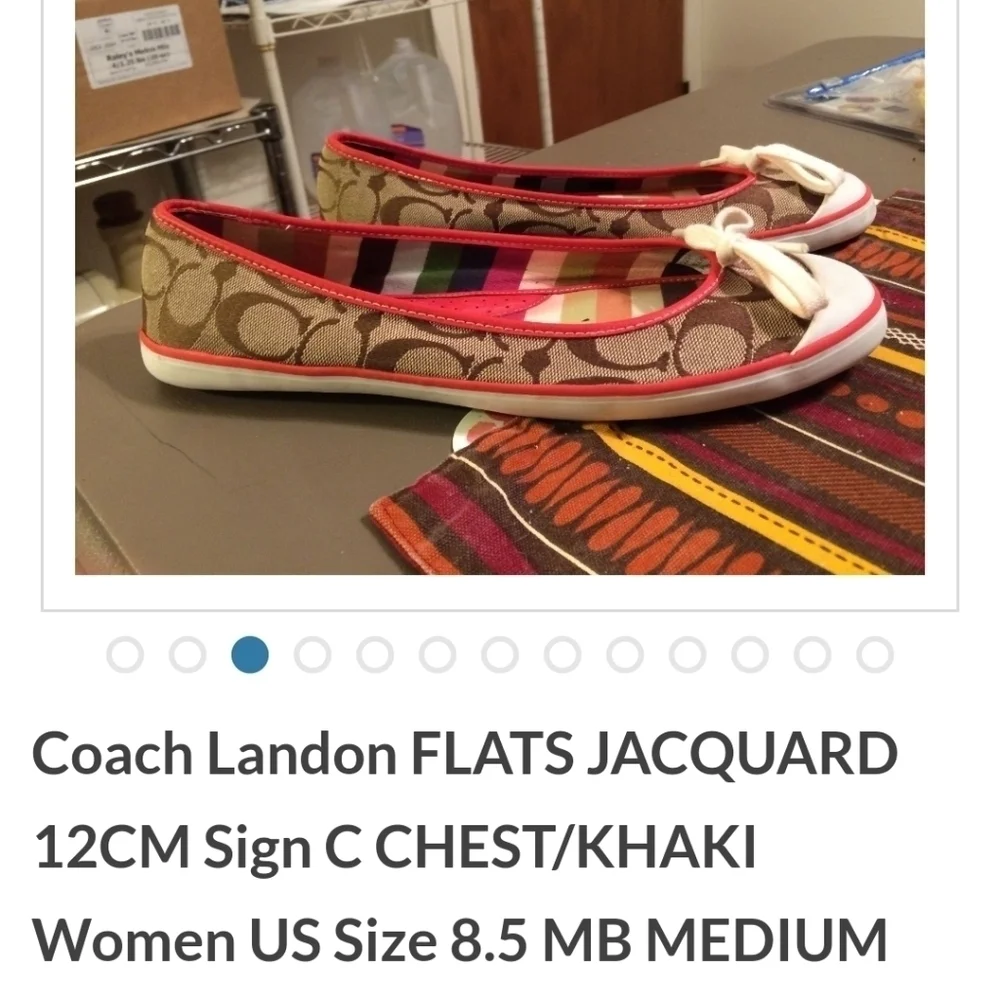 Authentic COACH LANDON FLAT SHOES SIZE 8.5